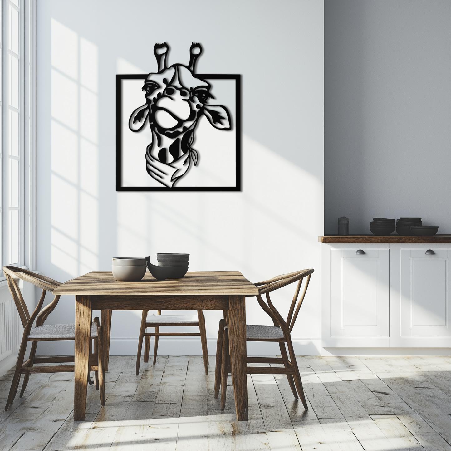 Giraffe Metal Wall Art - Safari Animal Decor