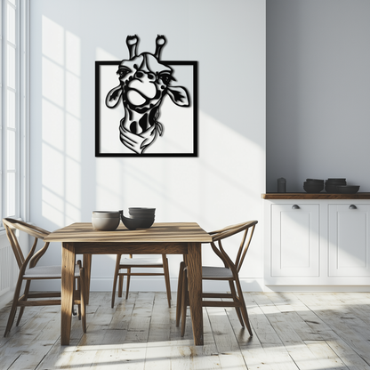 Giraffe Metal Wall Art - Safari Animal Decor