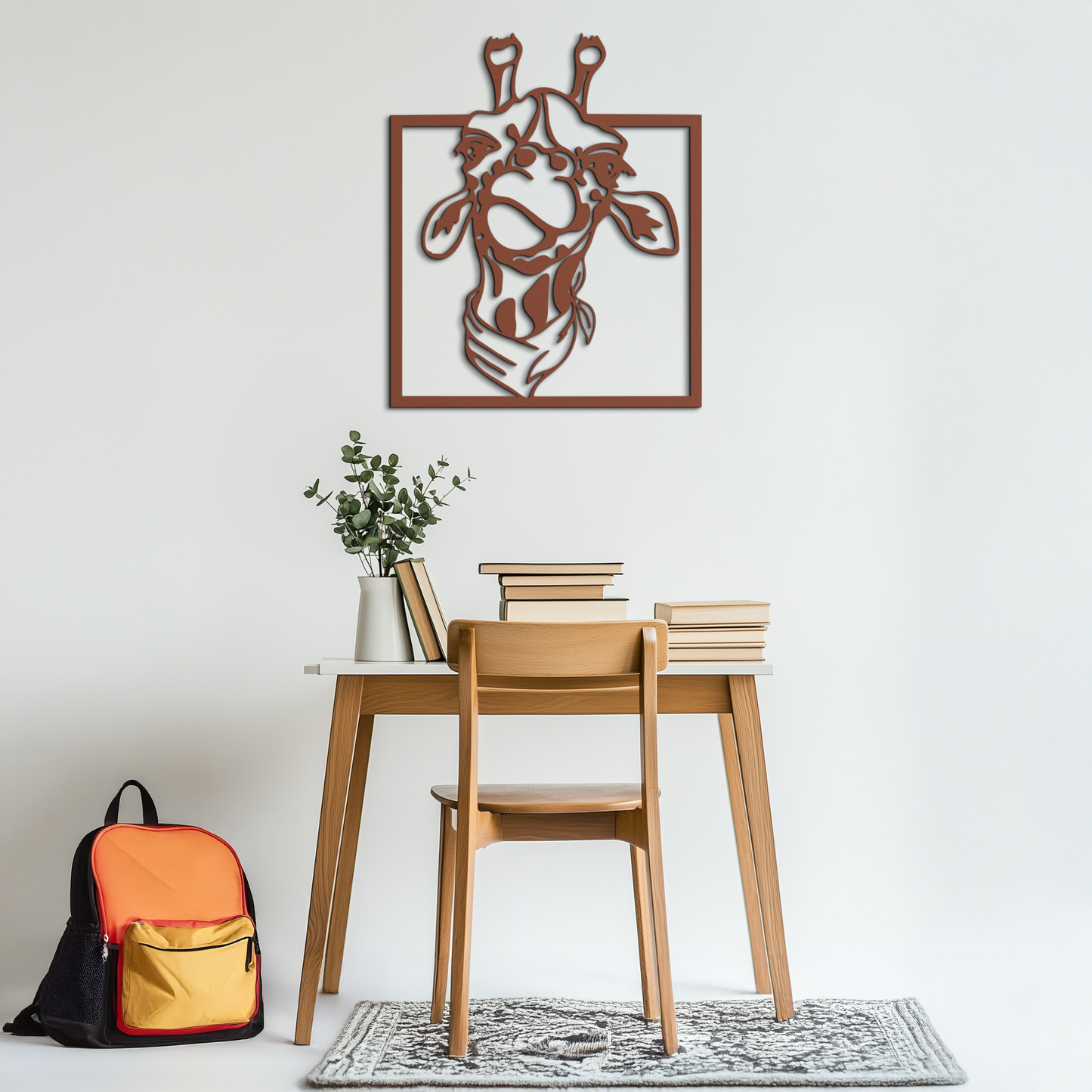 Giraffe Metal Wall Art - Safari Animal Decor