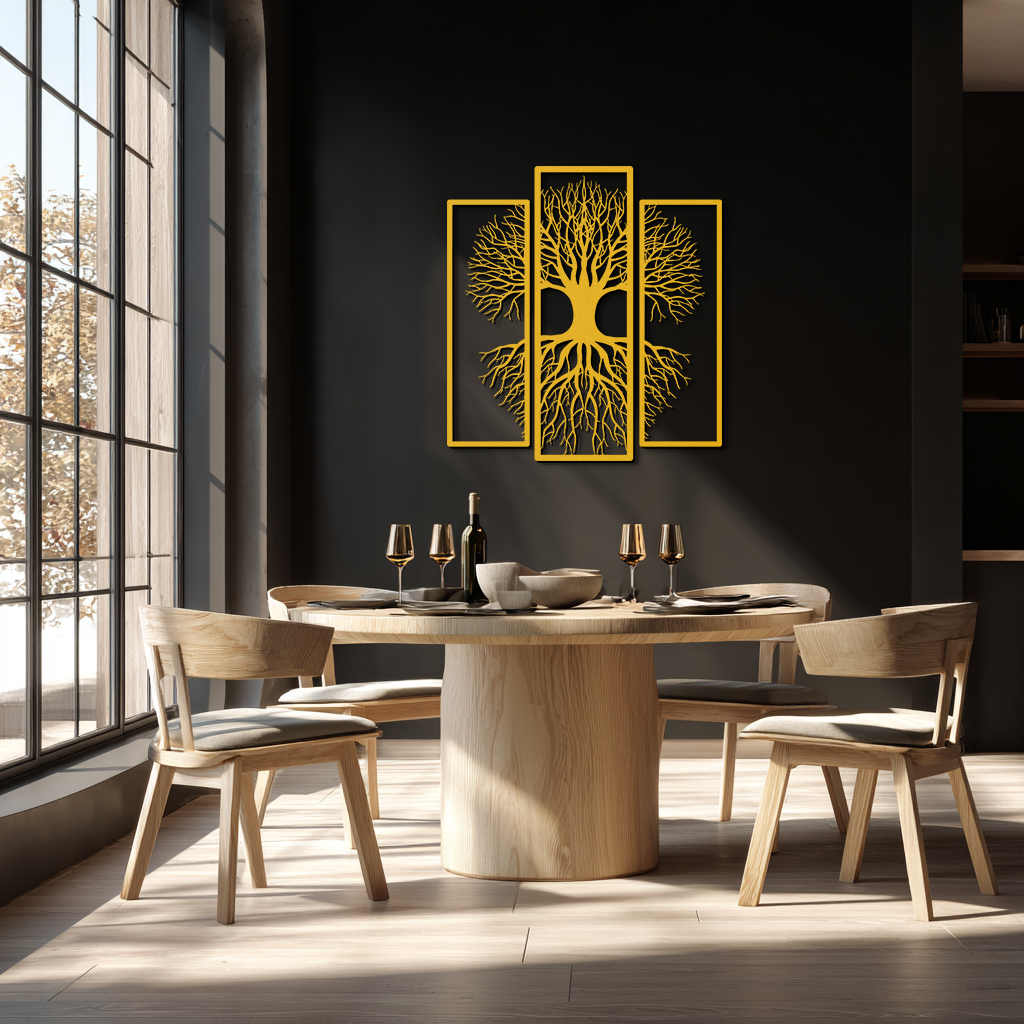 Tree of Life 3-Panel Metal Wall Art