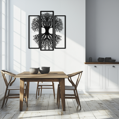 Tree of Life 3-Panel Metal Wall Art