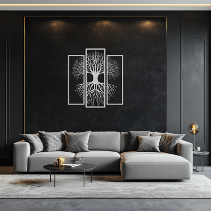 Tree of Life 3-Panel Metal Wall Art