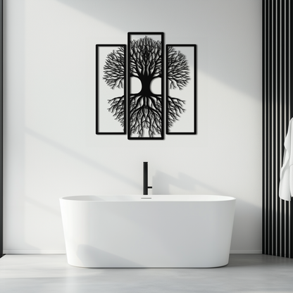 Tree of Life 3-Panel Metal Wall Art