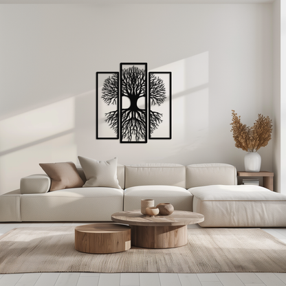 Tree of Life 3-Panel Metal Wall Art