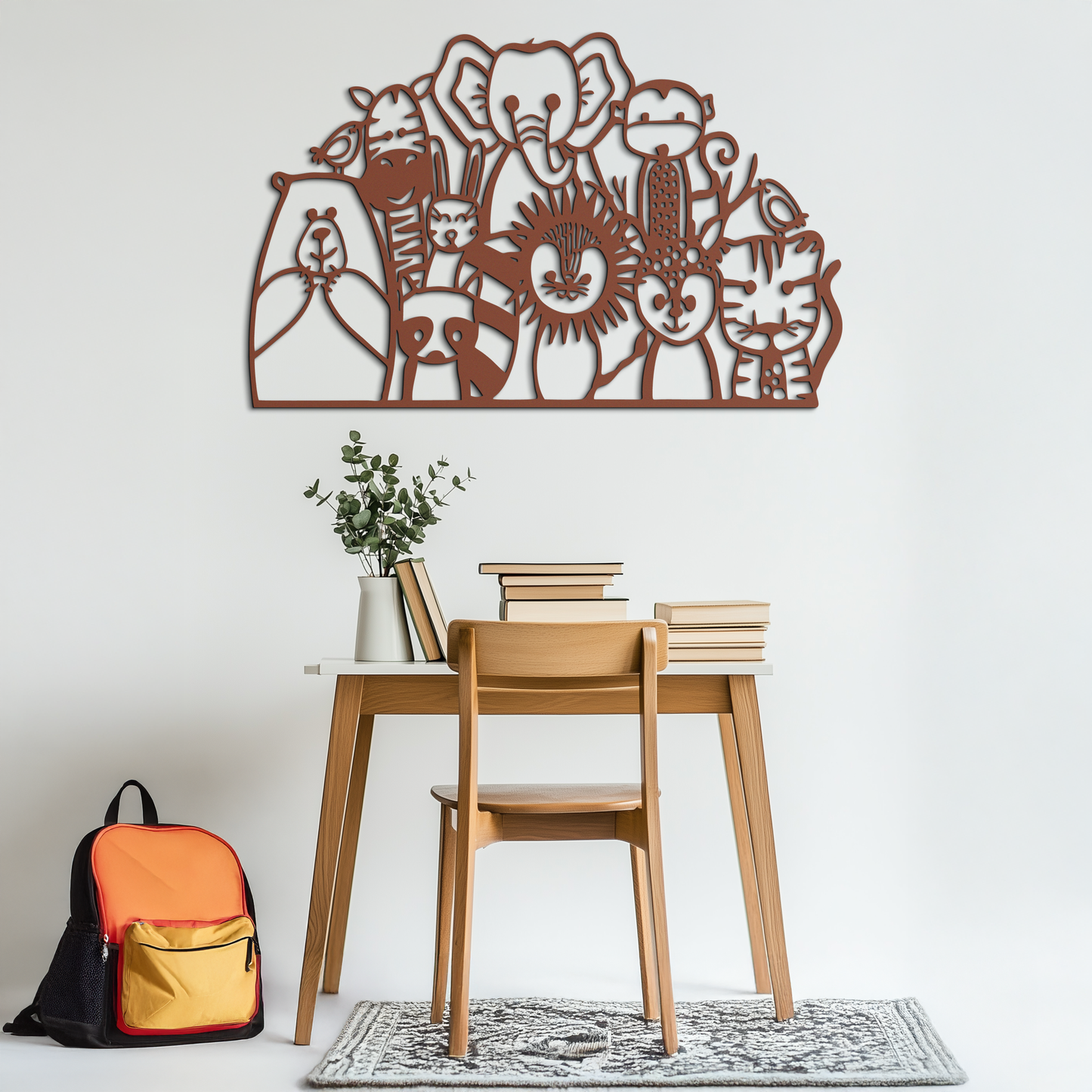 Cute Animal Metal Wall Art - Jungle and Safari Decor