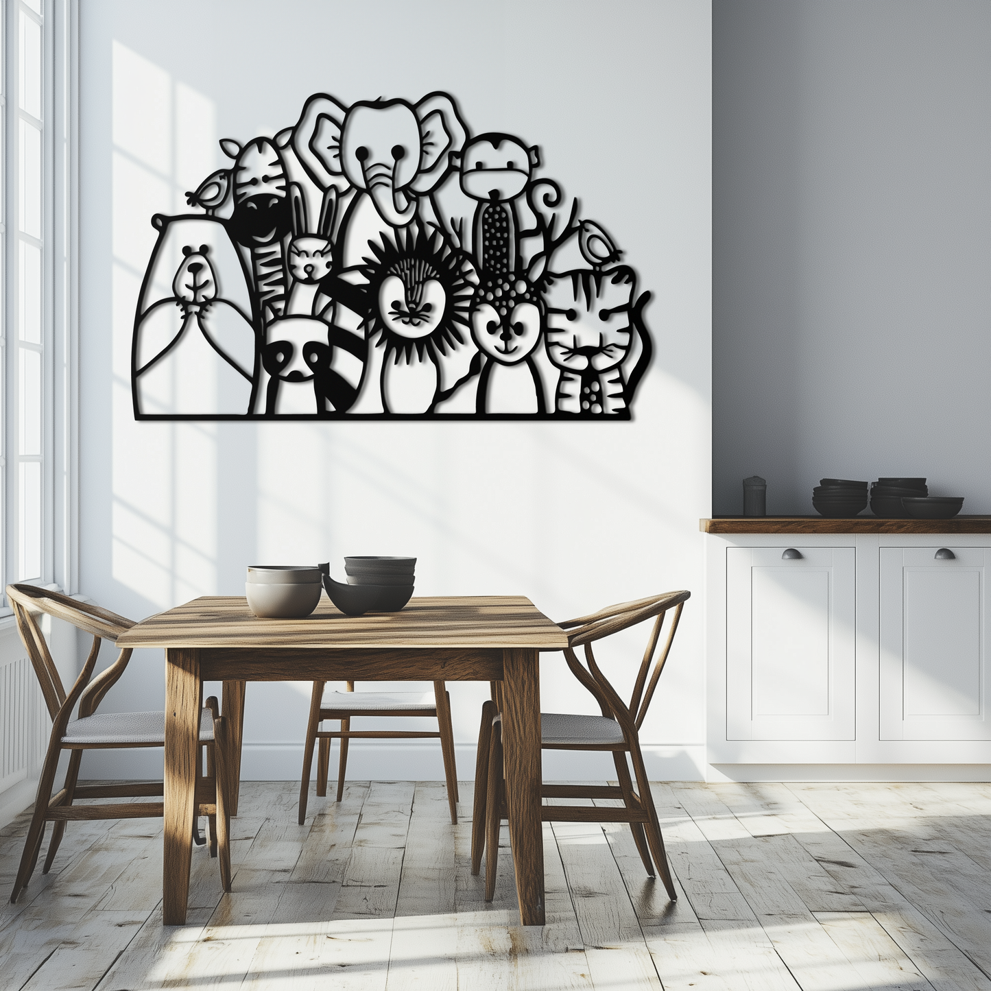 Cute Animal Metal Wall Art - Jungle and Safari Decor