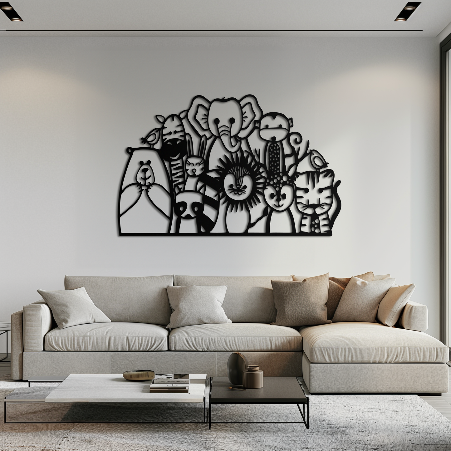 Cute Animal Metal Wall Art - Jungle and Safari Decor
