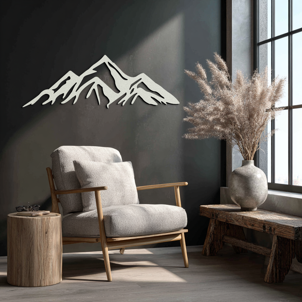 Mountain Peak Silhouette Metal Wall Art