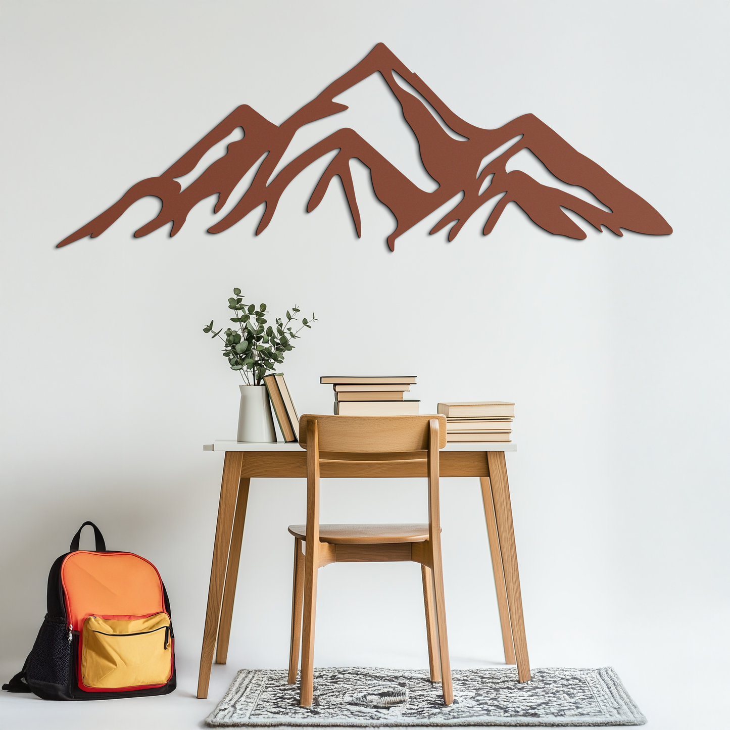 Mountain Peak Silhouette Metal Wall Art