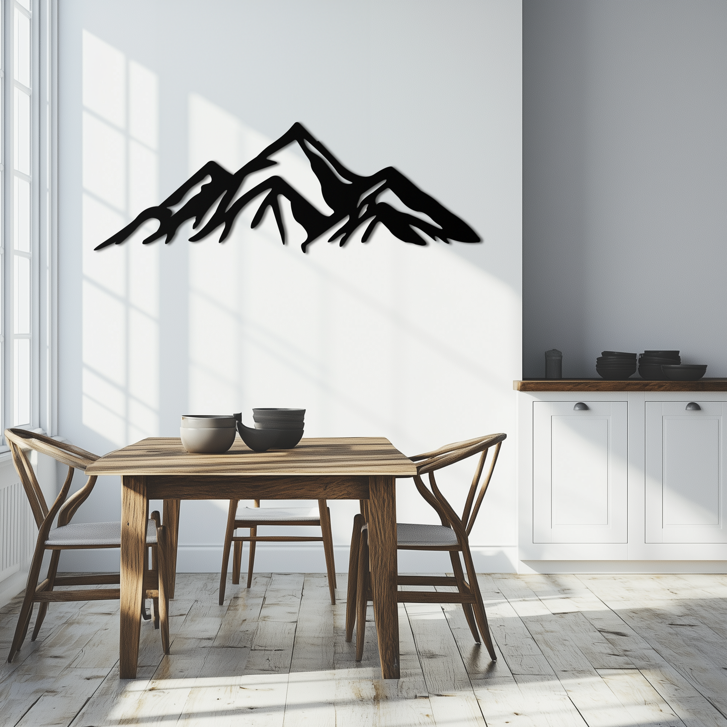 Mountain Peak Silhouette Metal Wall Art