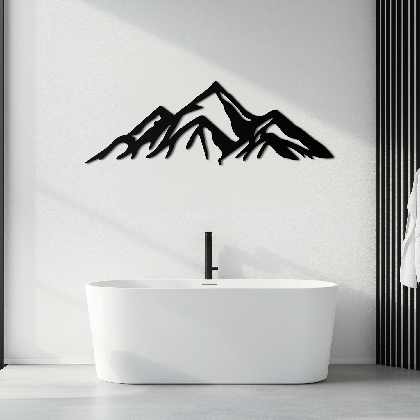 Mountain Peak Silhouette Metal Wall Art