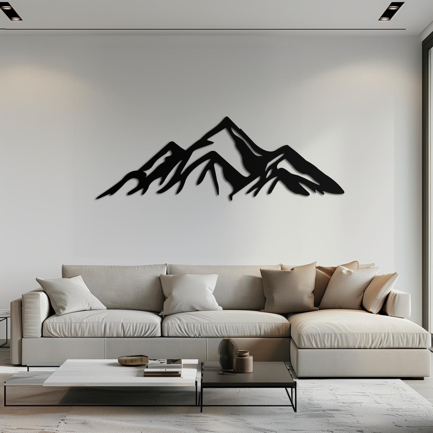 Mountain Peak Silhouette Metal Wall Art