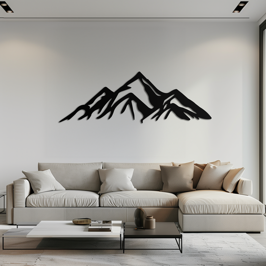 Mountain Peak Silhouette Metal Wall Art