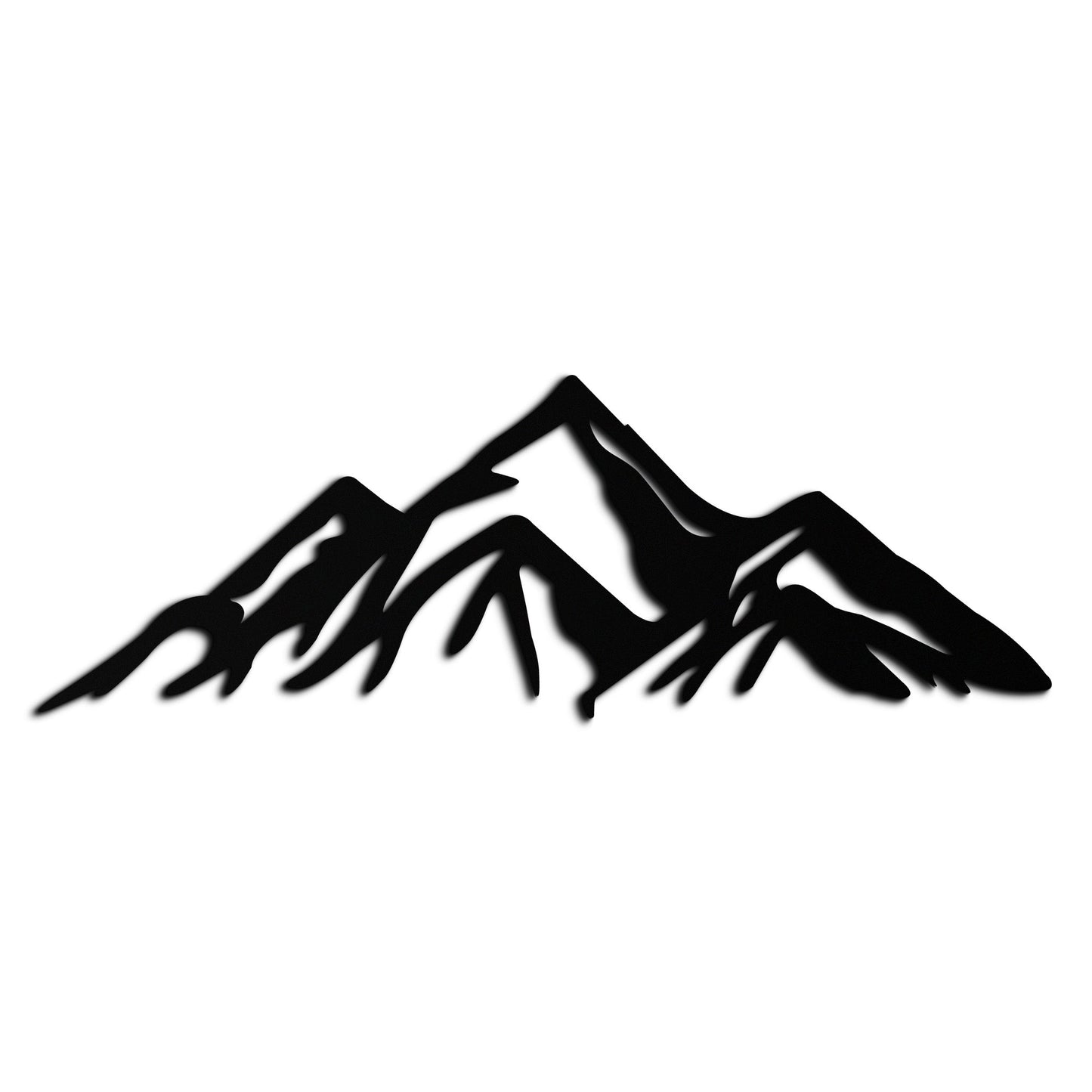 Mountain Peak Silhouette Metal Wall Art