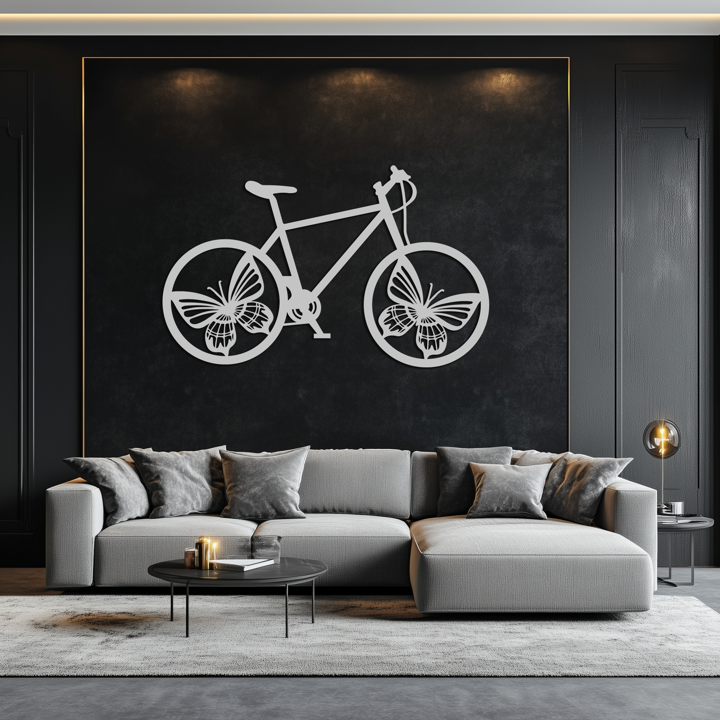 Butterfly Wheel Bicycle Metal Wall Art