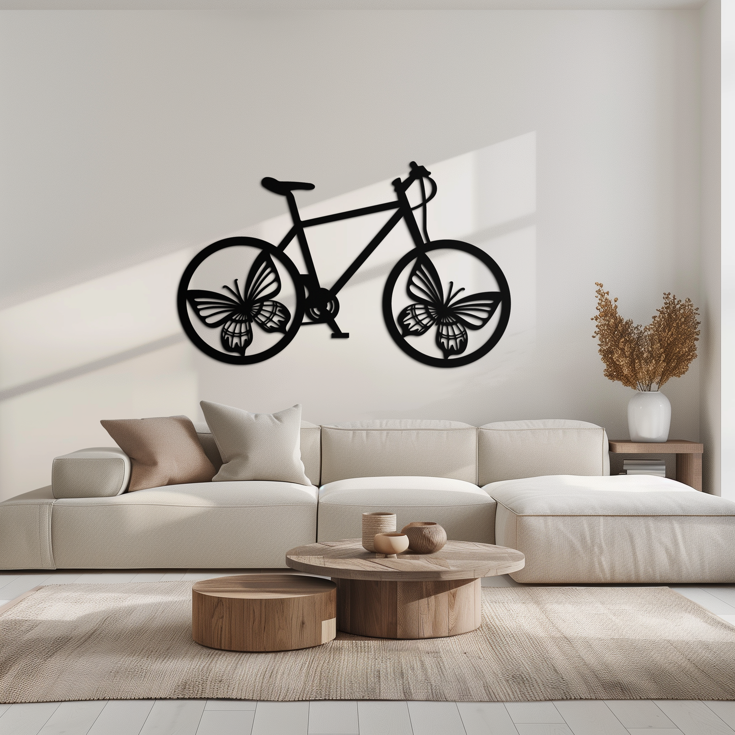 Butterfly Wheel Bicycle Metal Wall Art