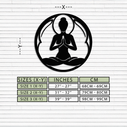 Yoga Pose Silhouette Metal Wall Art