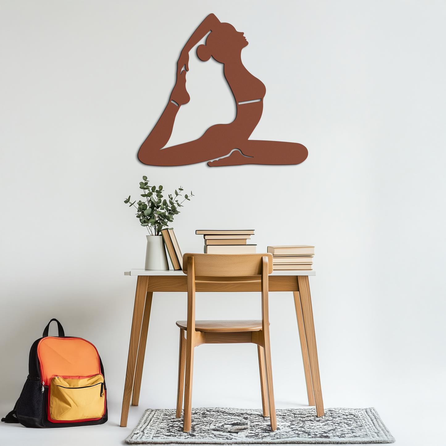 Kapotasana Yoga Pose Metal Wall Art