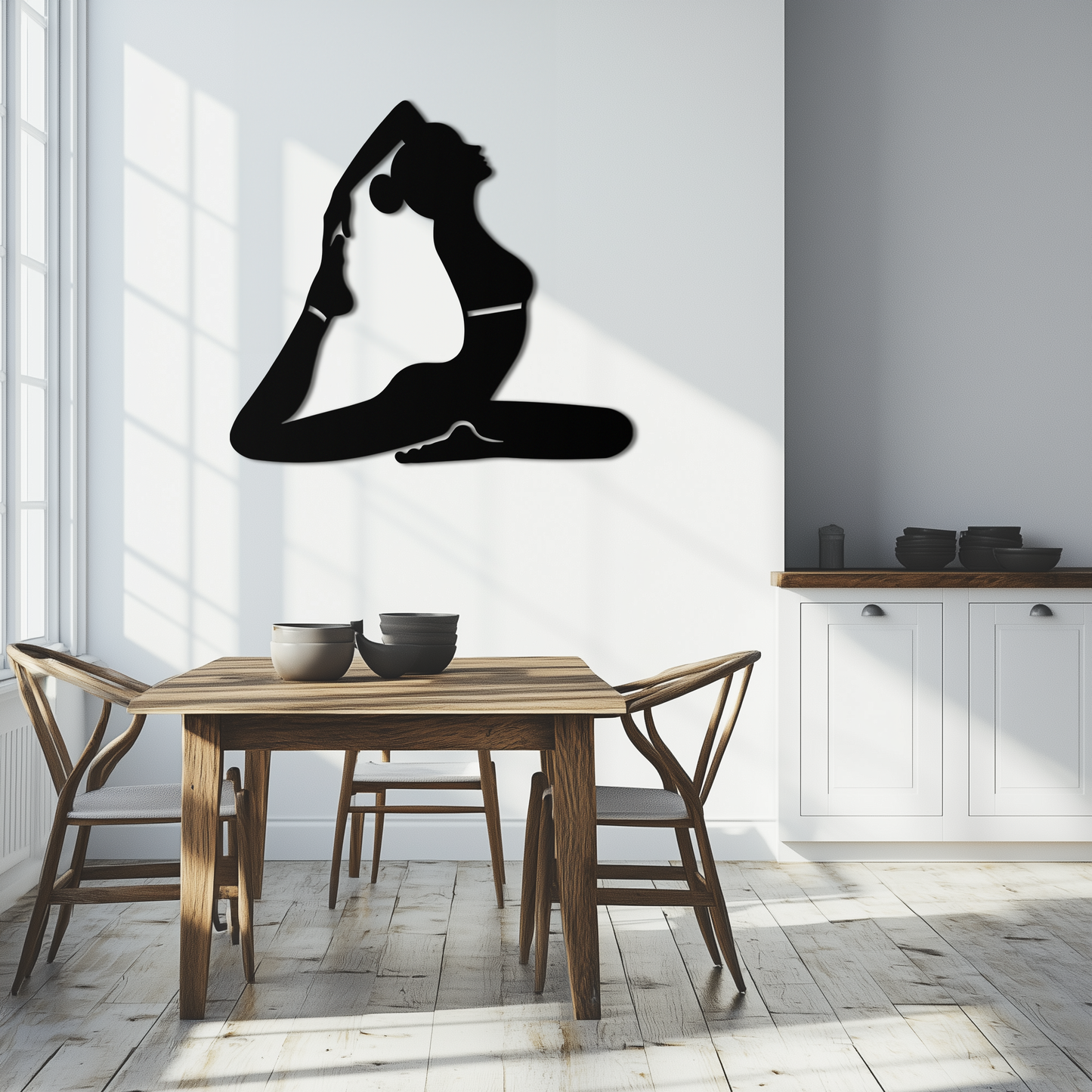 Kapotasana Yoga Pose Metal Wall Art