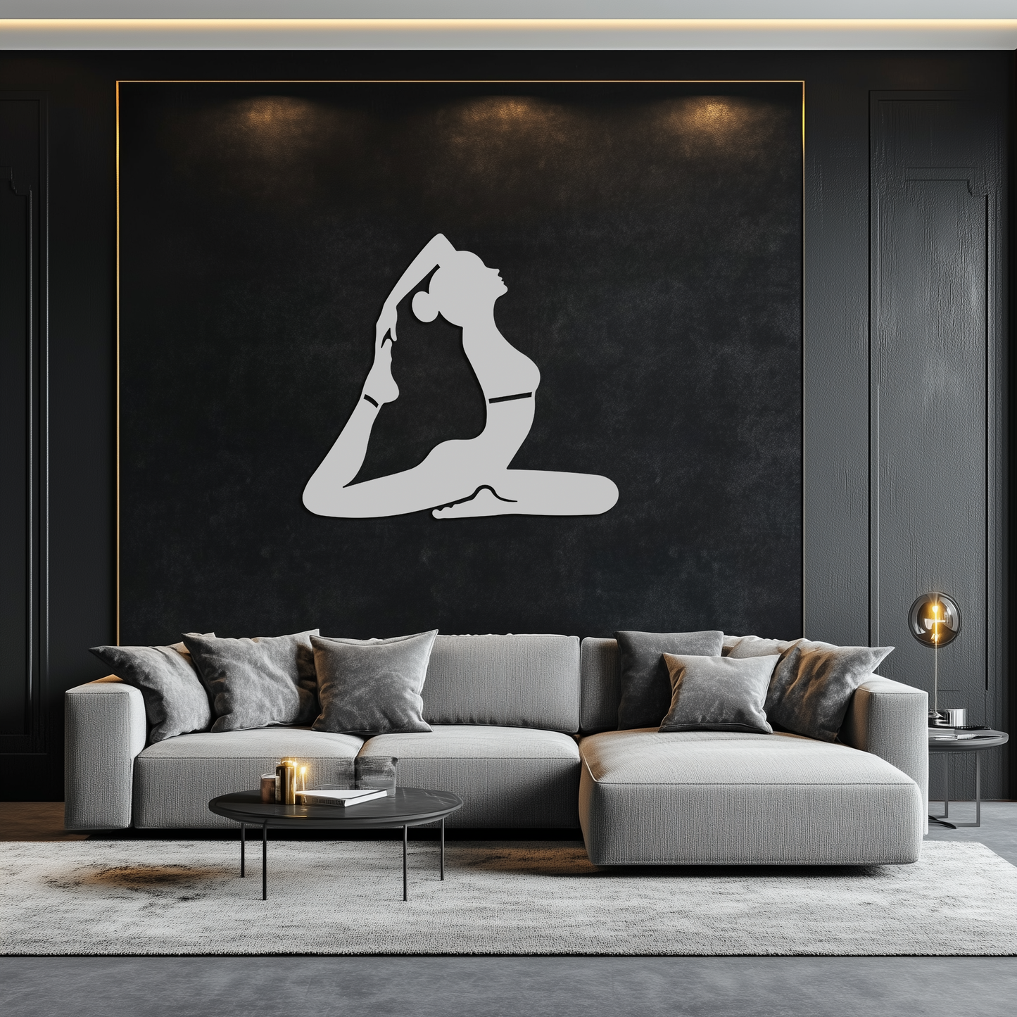 Kapotasana Yoga Pose Metal Wall Art