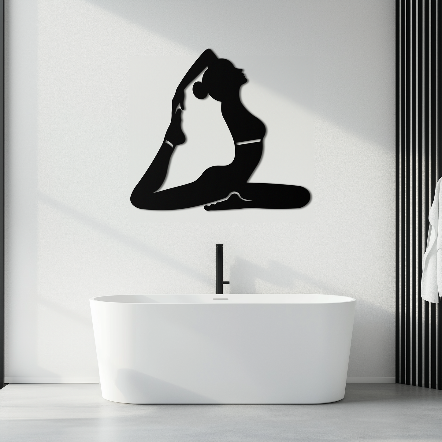 Kapotasana Yoga Pose Metal Wall Art