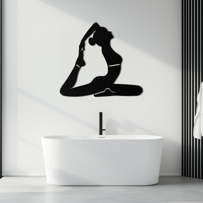 Kapotasana Yoga Pose Metal Wall Art