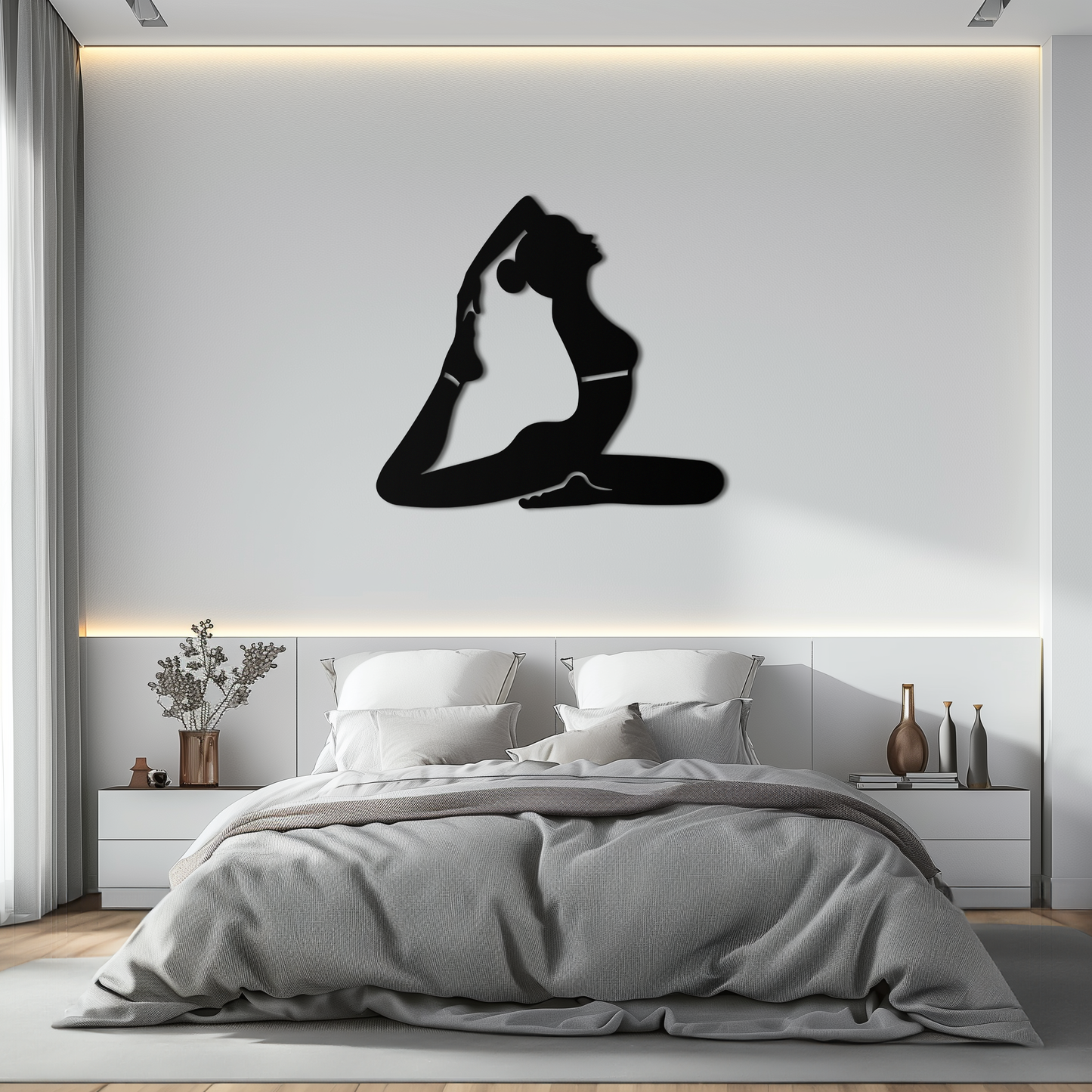Kapotasana Yoga Pose Metal Wall Art