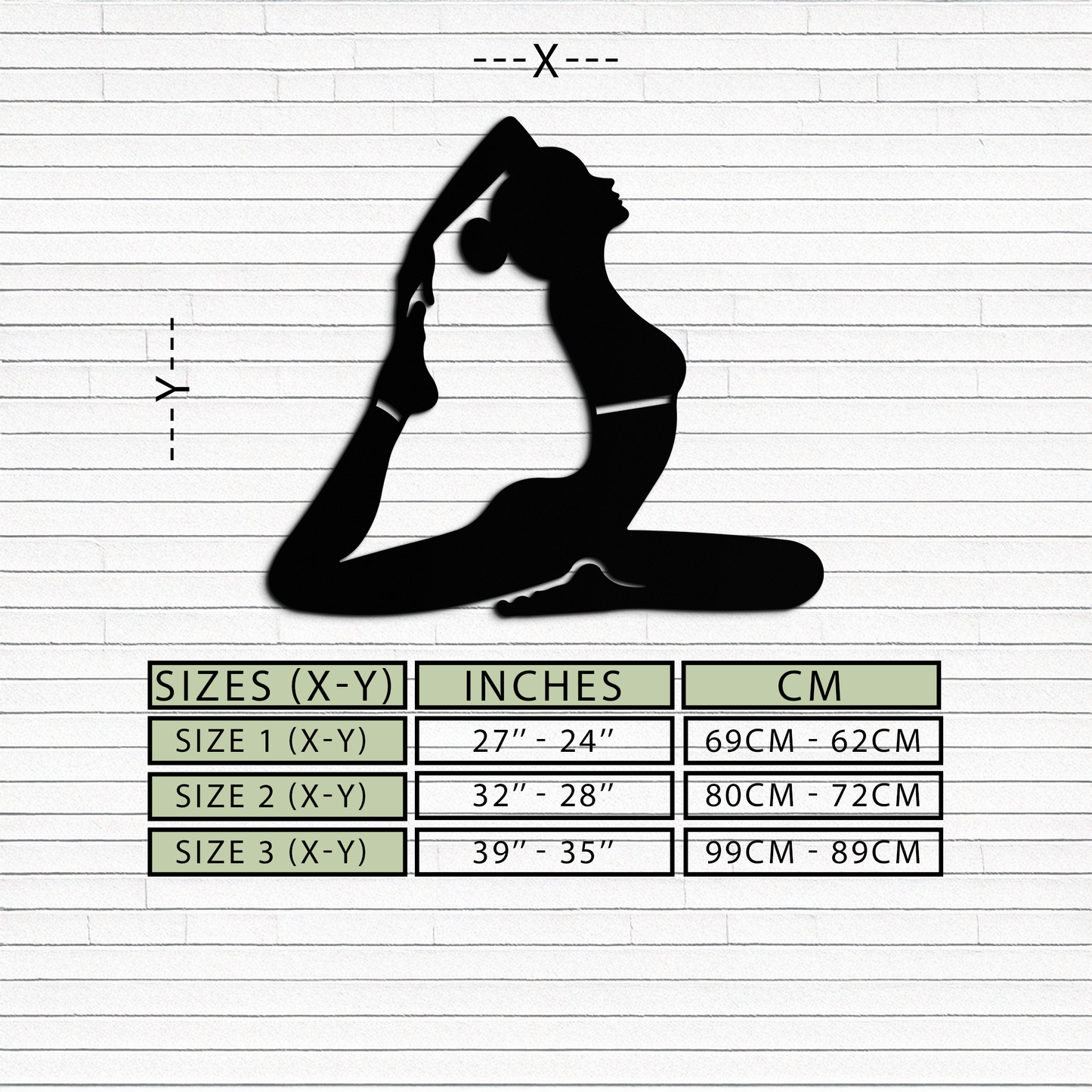 Kapotasana Yoga Pose Metal Wall Art
