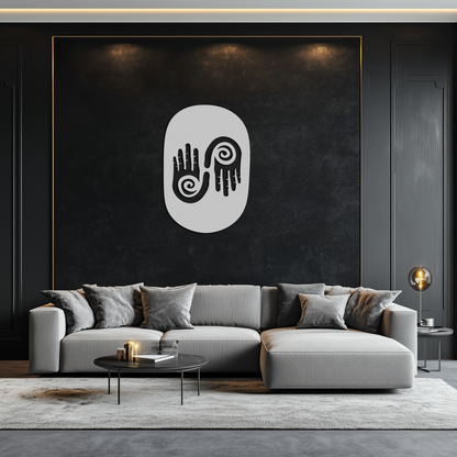 Abstract Spiral Hands Metal Wall Art