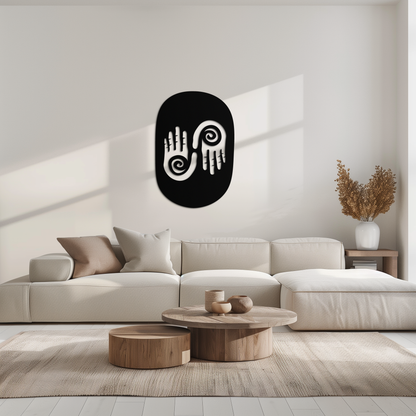 Abstract Spiral Hands Metal Wall Art