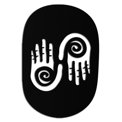 Abstract Spiral Hands Metal Wall Art