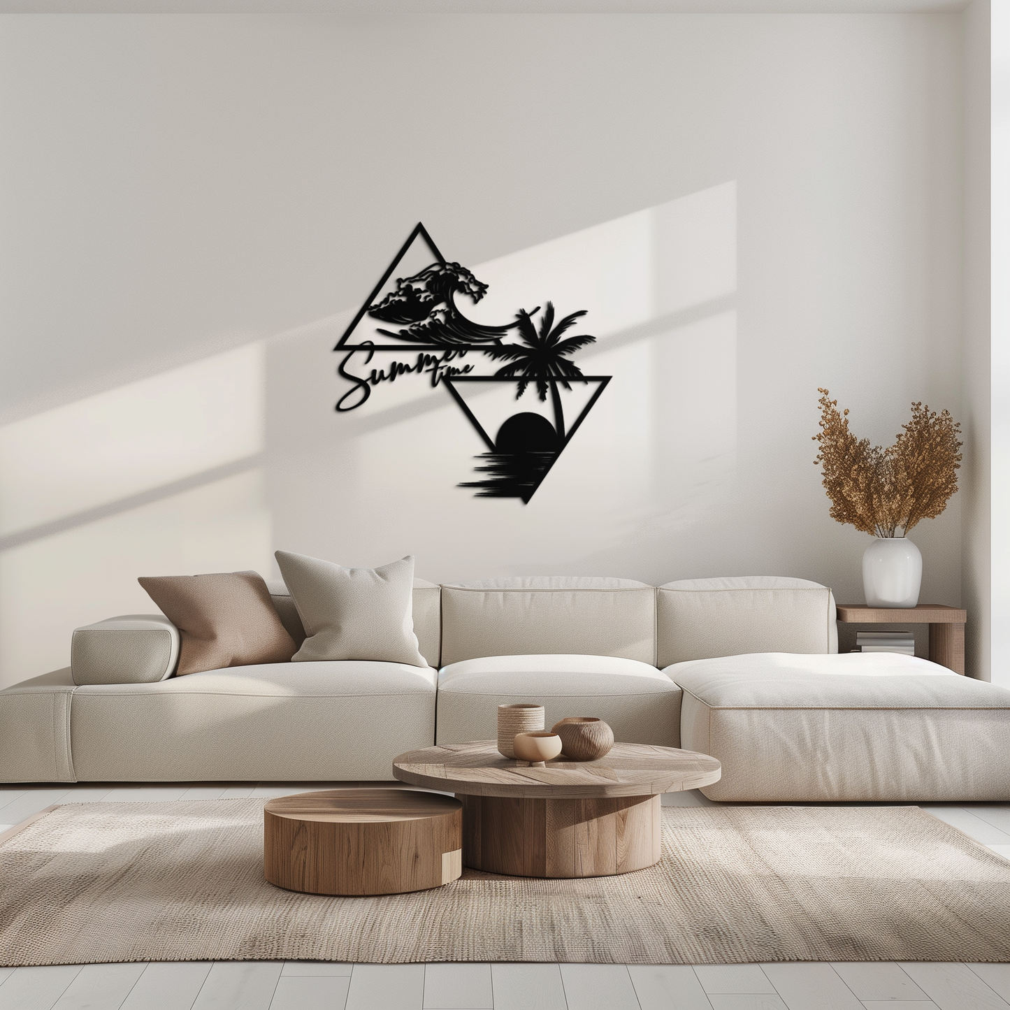 Beach Scene Palm Tree Metal Wall Art