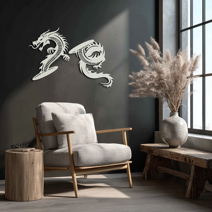 Yin Yang Dragon Duo Metal Wall Art