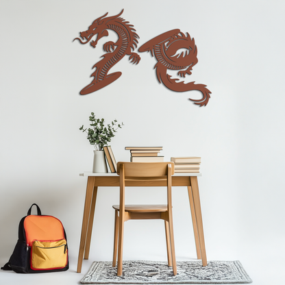 Yin Yang Dragon Duo Metal Wall Art