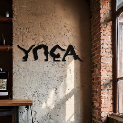 Yoga Pose Metal Wall Art for Modern Spaces