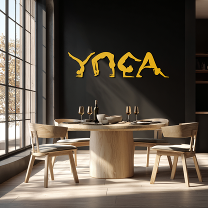 Yoga Pose Metal Wall Art for Modern Spaces