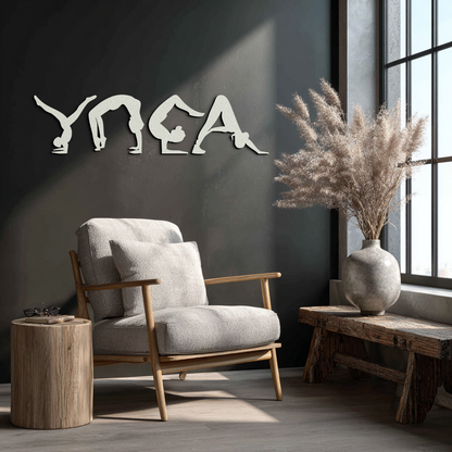 Yoga Pose Metal Wall Art for Modern Spaces
