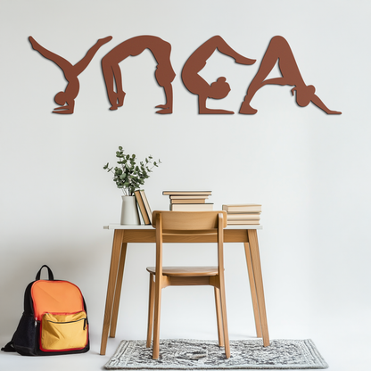 Yoga Pose Metal Wall Art for Modern Spaces