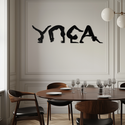Yoga Pose Metal Wall Art for Modern Spaces