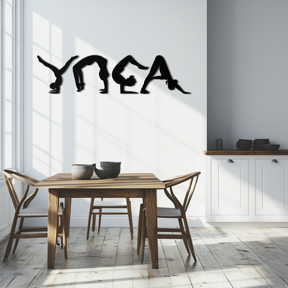 Yoga Pose Metal Wall Art for Modern Spaces