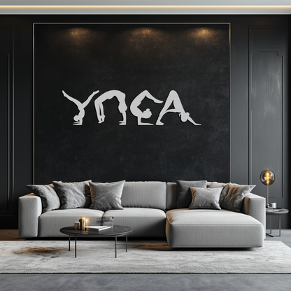 Yoga Pose Metal Wall Art for Modern Spaces