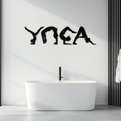 Yoga Pose Metal Wall Art for Modern Spaces