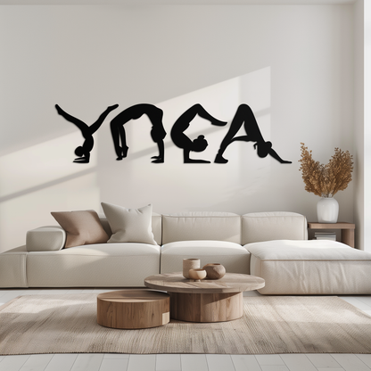 Yoga Pose Metal Wall Art for Modern Spaces