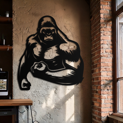 Angry Gorilla Metal Wall Art