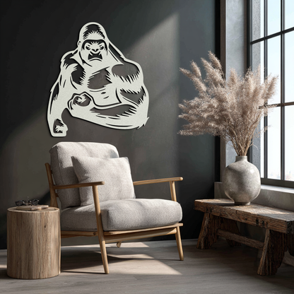 Angry Gorilla Metal Wall Art