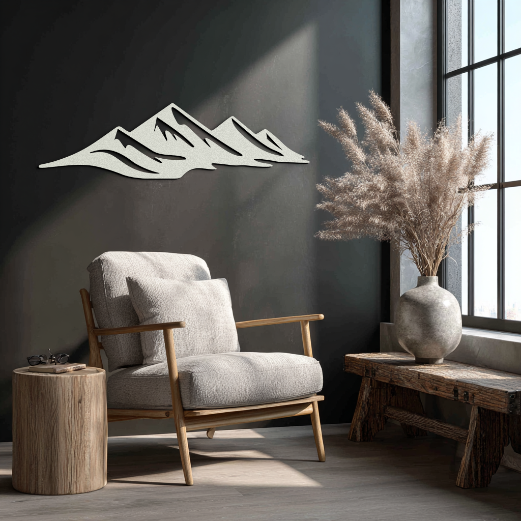 Mountain Silhouette Horizontal Metal Wall Art