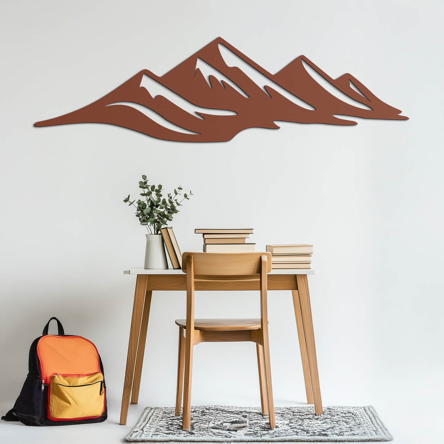 Mountain Silhouette Horizontal Metal Wall Art