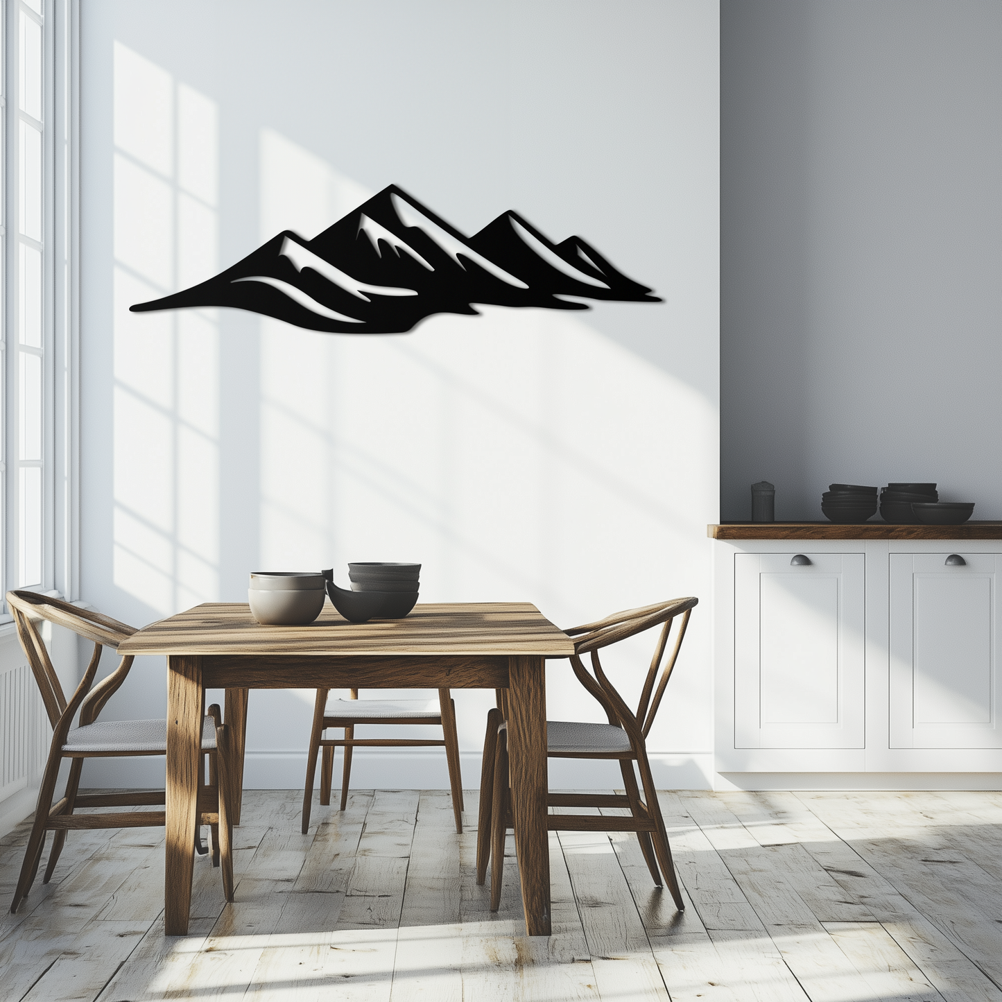 Mountain Silhouette Horizontal Metal Wall Art