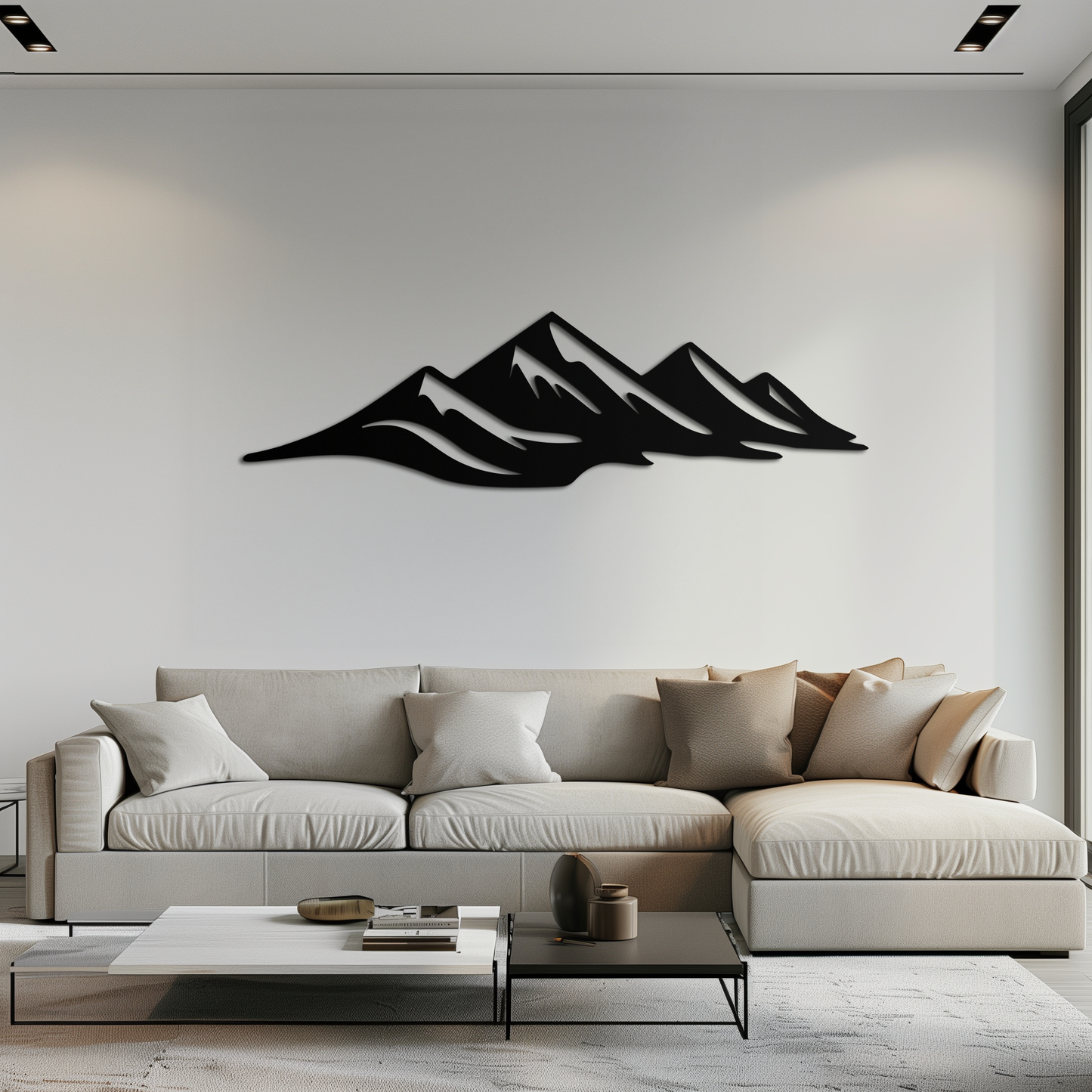 Mountain Silhouette Horizontal Metal Wall Art