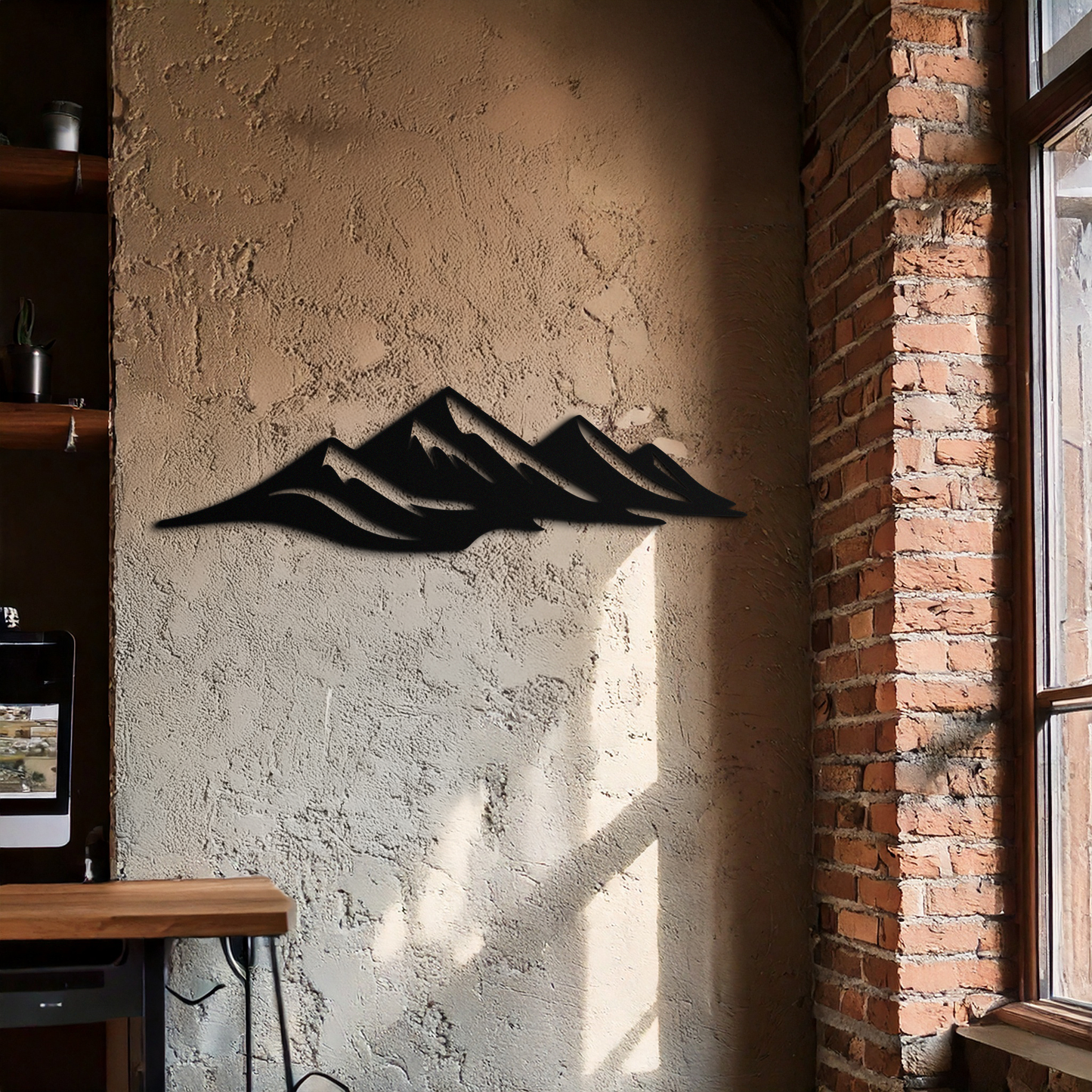 Mountain Silhouette Horizontal Metal Wall Art